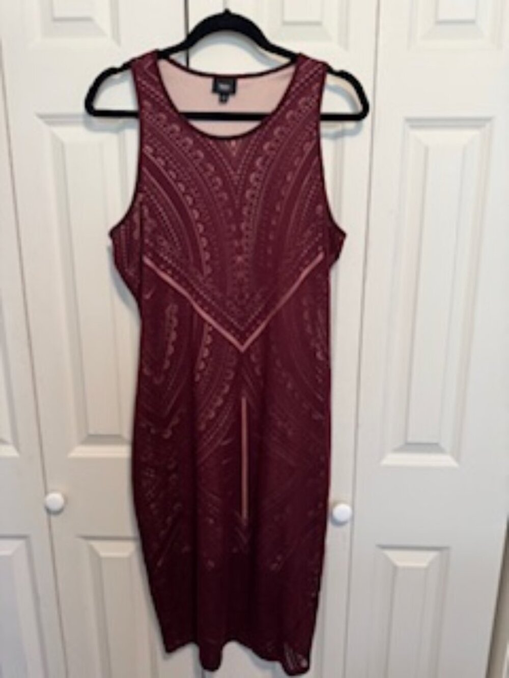 Mossimo aztec sheath maxi dress with burnout design